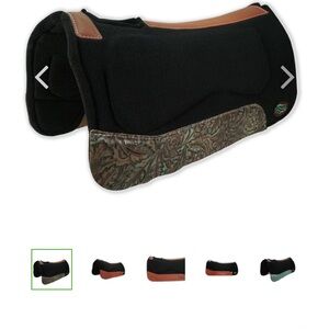 Southwest Equine Black and Teal Saddle Pad